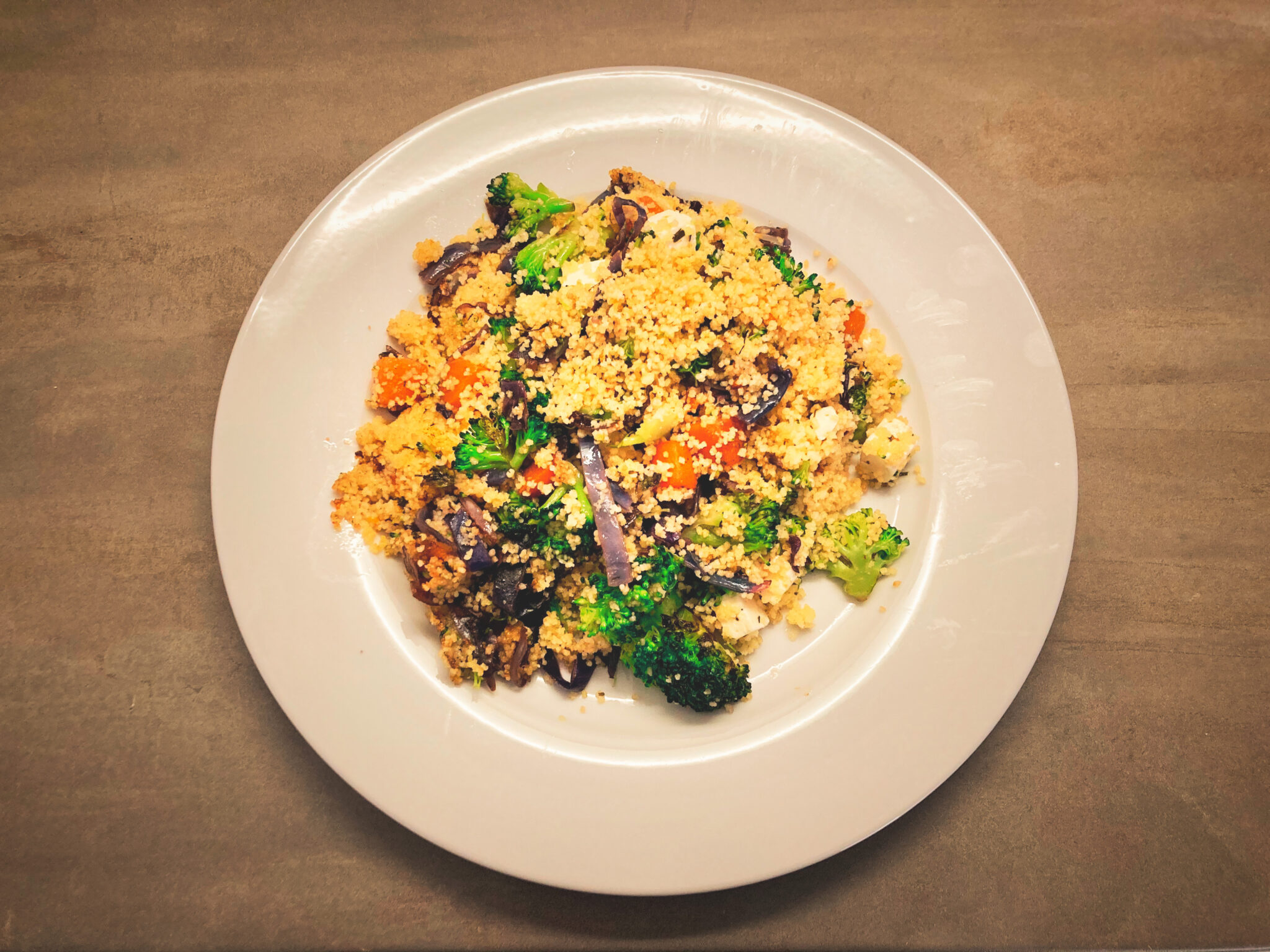 Glutenvrije couscous met groentemix en feta (FODMAPbeperkt) Diëtist